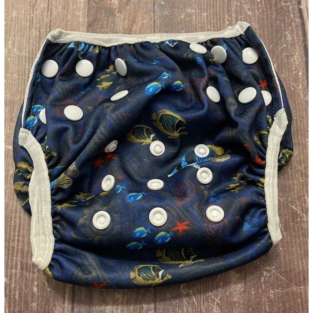 Alva Baby Tropical Fish Reusable Adjustable Cloth Diaper